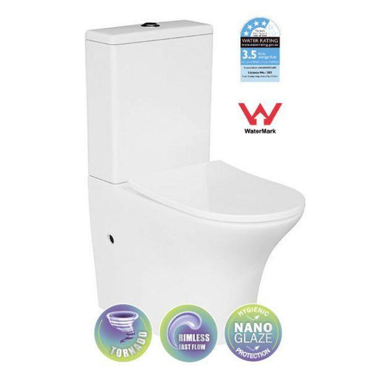 T6096 — Back to Wall RIMLESS & TORNADO Toilet Suite - Global Builders Warehouse