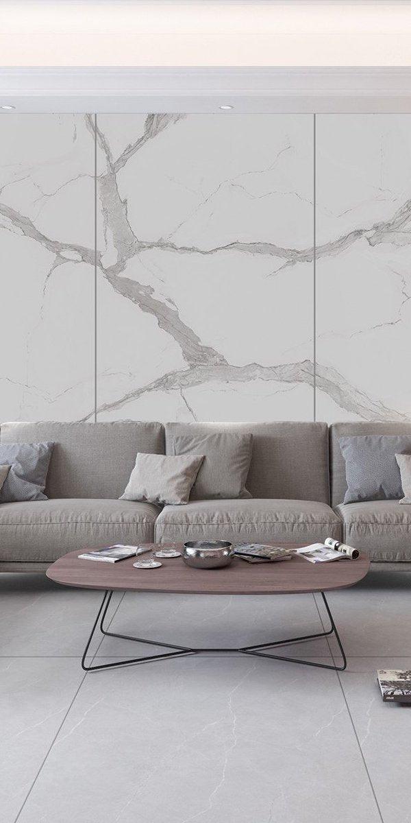 Porcelain Large Format SLIM Tile | 1200x2400x5.5mm | Calacatta Bookmatched - Global Builders Warehouse